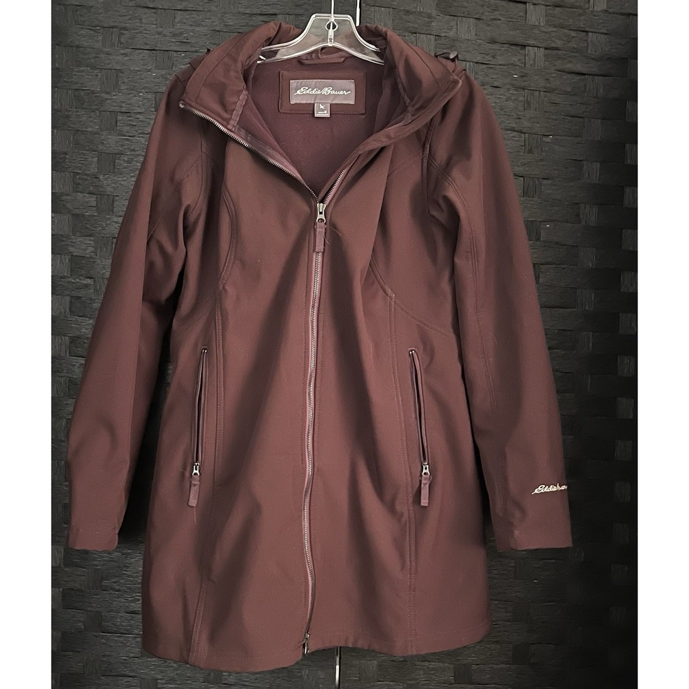 Eddie Bauer Women's Maroon Hooded Jacket